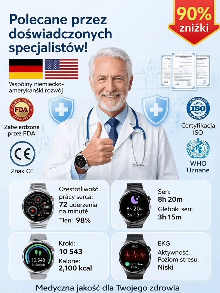 🩺 【Zalecane przez lekarzy!】Najnowszy inteligentny zegarek zdrowotny! Premiumowy wybór dla profesjonalistów! 🔥 90% TANIEJ + DARMOWA wysyłka ⏳ Oferta kończy się za 2 godziny! 🎁 Drugi egzemplarz za jedyne 80 zł!