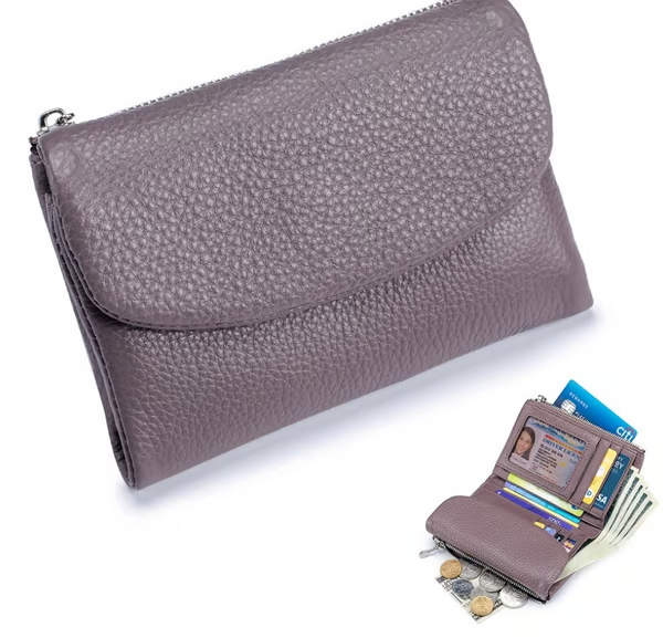 🔥⏰Unisex Pebble Real Leather RFID Wallet🔥