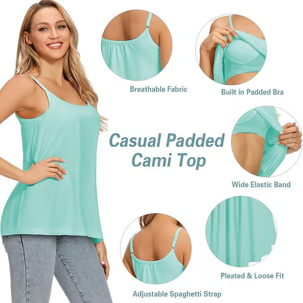 🏆LAST DAY SALE 49% OFF🔥Loose-fitting Tank Top With Built-in Bra