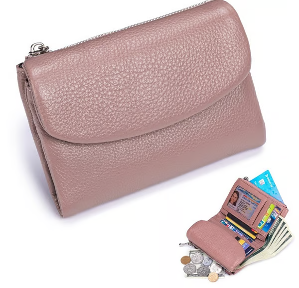🔥⏰Unisex Pebble Real Leather RFID Wallet🔥