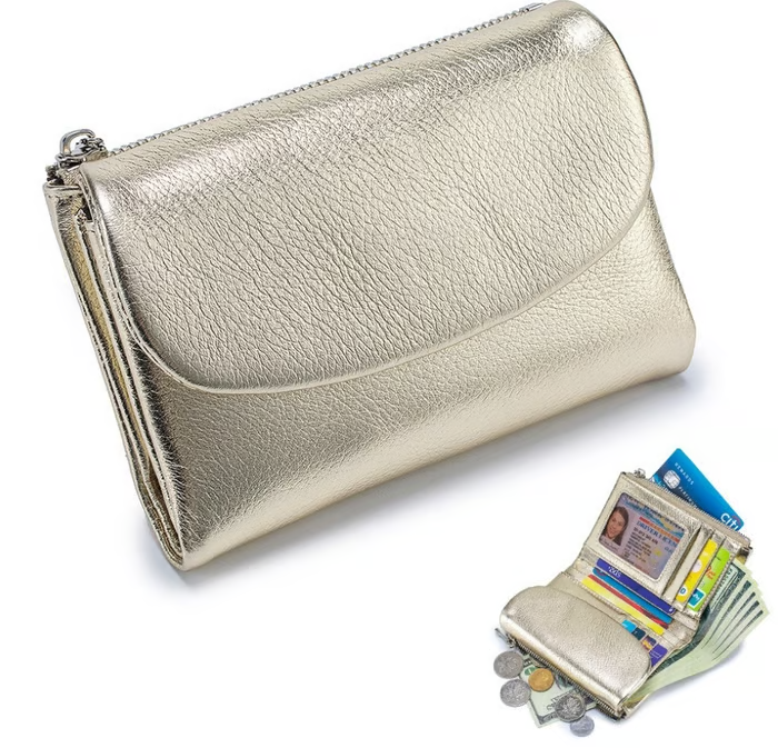 🔥⏰Unisex Pebble Real Leather RFID Wallet🔥