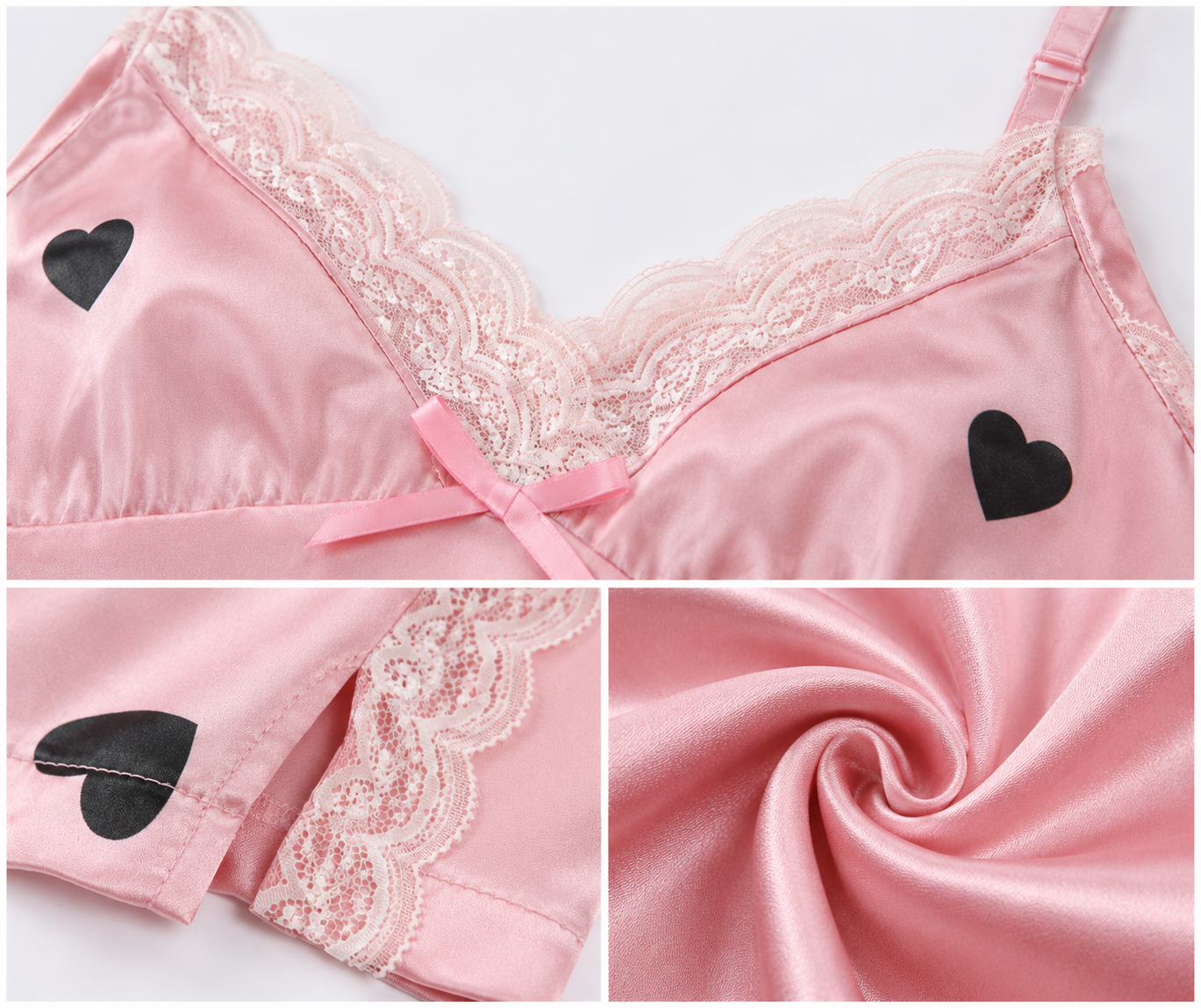 ✨LAST 3 HOURS 69%OFF SALES 💫 🎉- Lace Trim Slit Bowknot Decor Sleep Dress