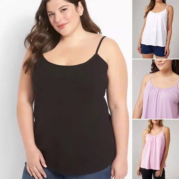 🏆LAST DAY SALE 49% OFF🔥Loose-fitting Tank Top With Built-in Bra