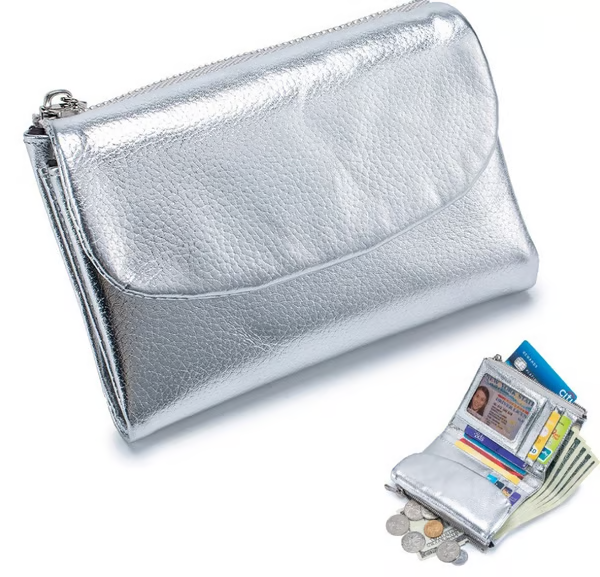 🔥⏰Unisex Pebble Real Leather RFID Wallet🔥
