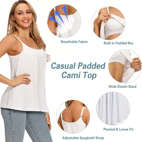 🏆LAST DAY SALE 49% OFF🔥Loose-fitting Tank Top With Built-in Bra