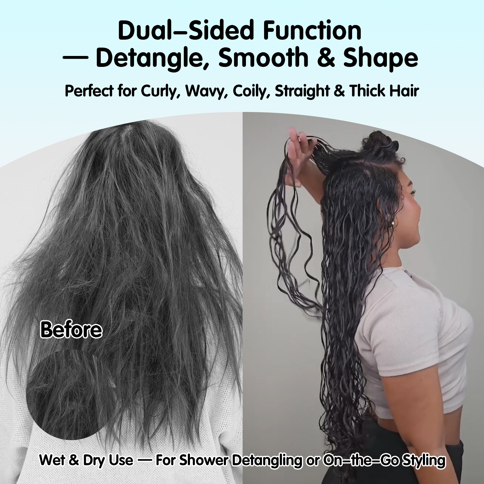 Curling Brush—Define curls, reduce frizz, and achieve a smooth style
