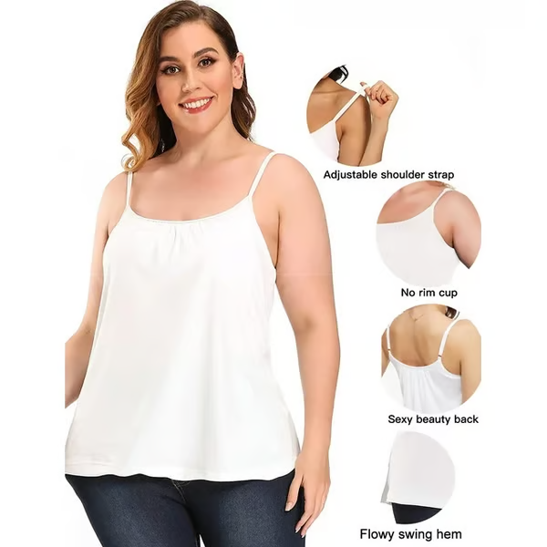 🏆LAST DAY SALE 49% OFF🔥Loose-fitting Tank Top With Built-in Bra