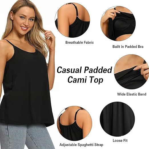 🏆LAST DAY SALE 49% OFF🔥Loose-fitting Tank Top With Built-in Bra
