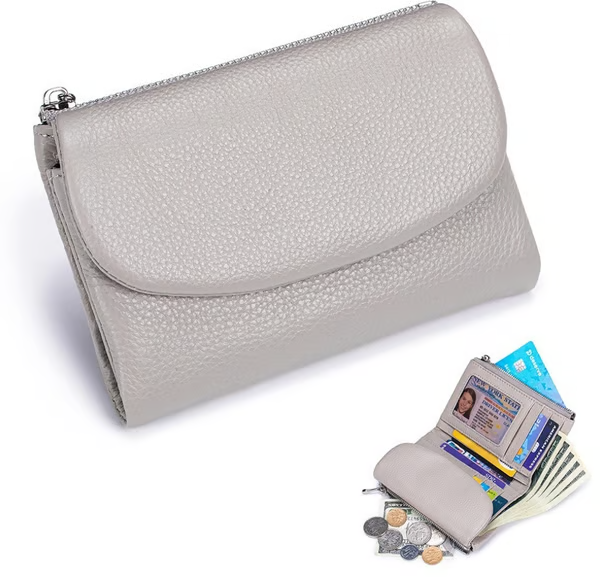 🔥⏰Unisex Pebble Real Leather RFID Wallet🔥