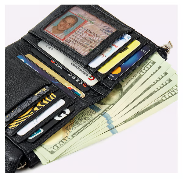 🔥⏰Unisex Pebble Real Leather RFID Wallet🔥
