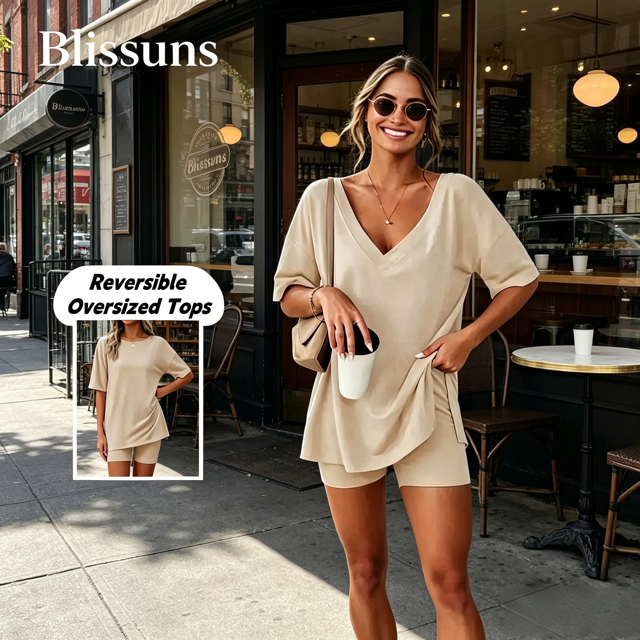 ✨LAST 3 HOURS 60%OFF SALES 💫Ladies Double V Neck Cozy Home Pajamas