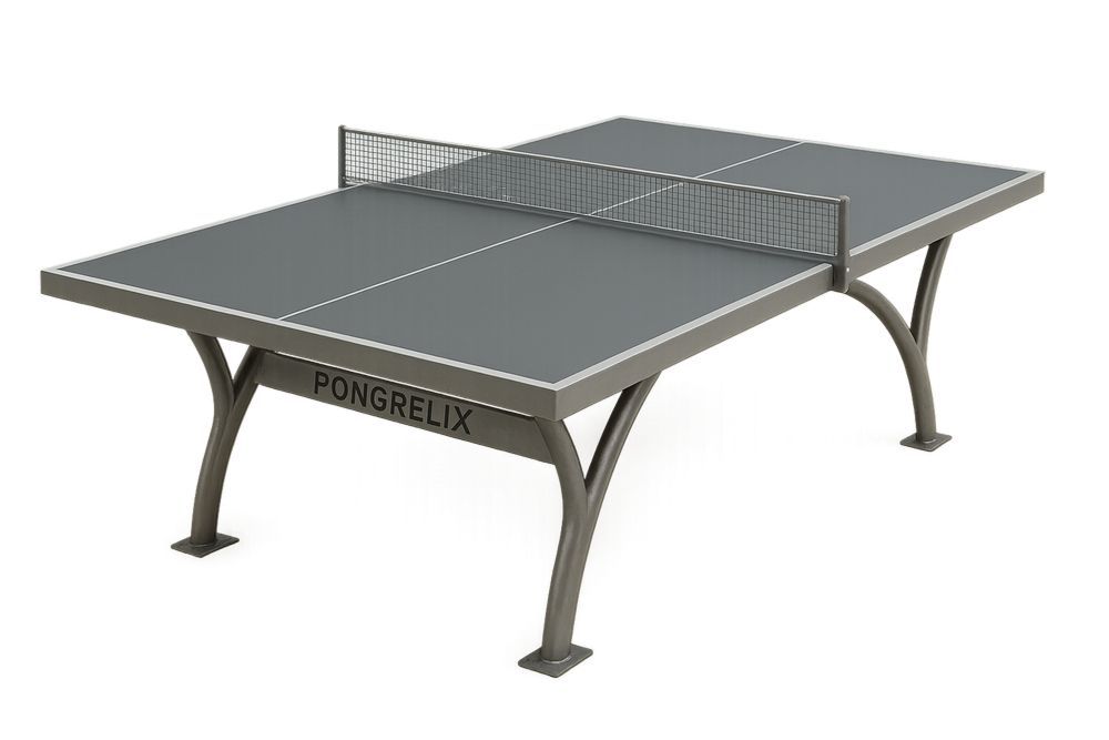 Grauer Outdoor-Tischtennistisch 274x152,5x76 cm-Pongrelix