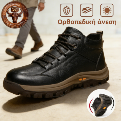 🐂【Έξυπνος πάτος】✅Δέρμα υψηλής ποιότητας + Χειροποίητο ραμμένο - Απαραίτητο για άνδρες🔴Ορθοπεδικά παπούτσια
