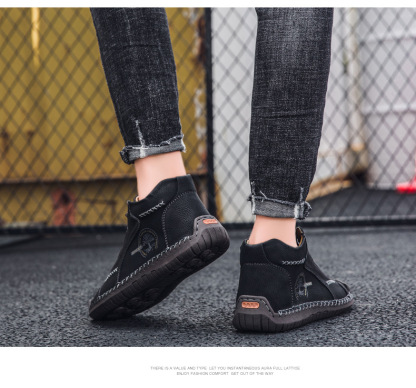 Měkké a pohodlné italské ručně vyráběné kožené boty (podpora klenby usnadňuje chůzi)