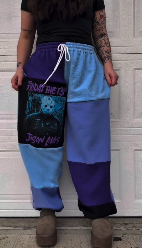 Graphic Ghost Face Motion Trousers