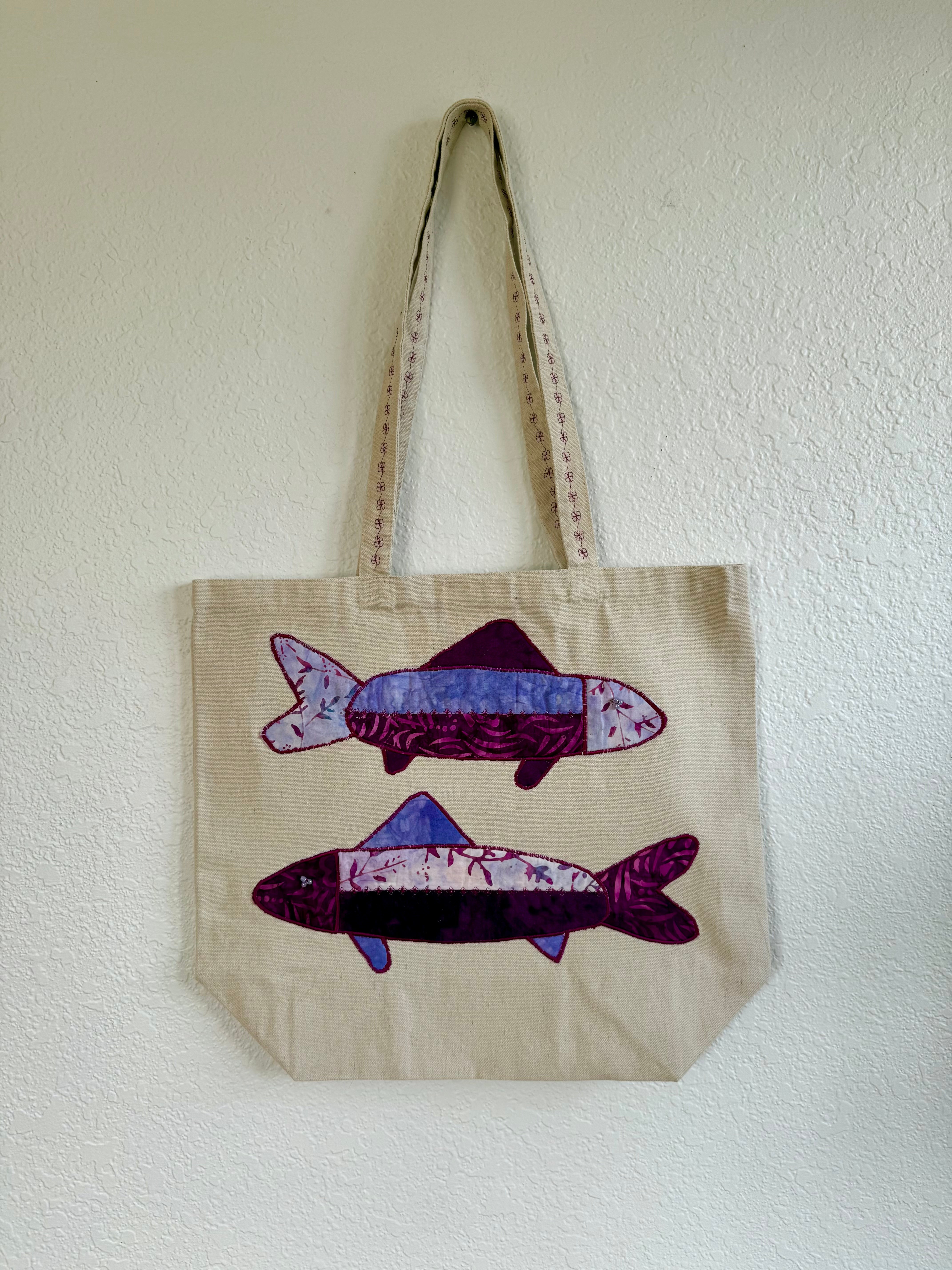 Purple & Plum Fish Tote