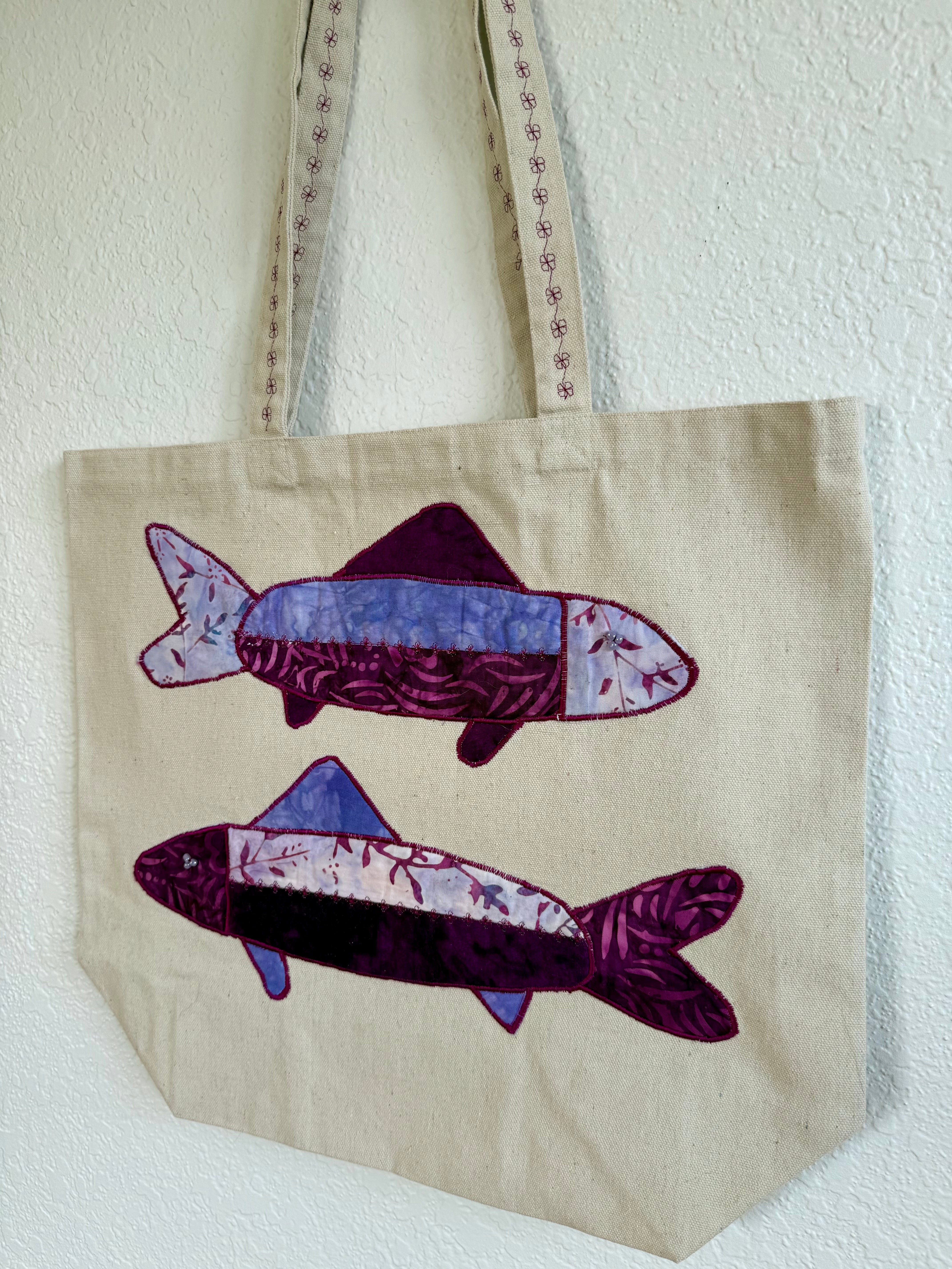 Purple & Plum Fish Tote