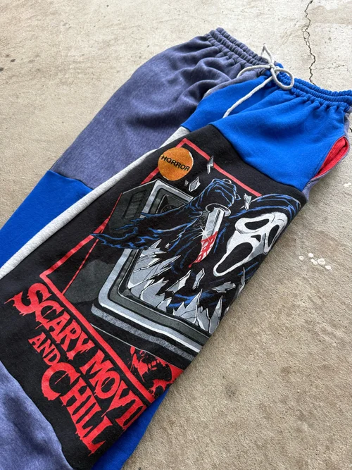 Graphic Ghost Face Motion Trousers