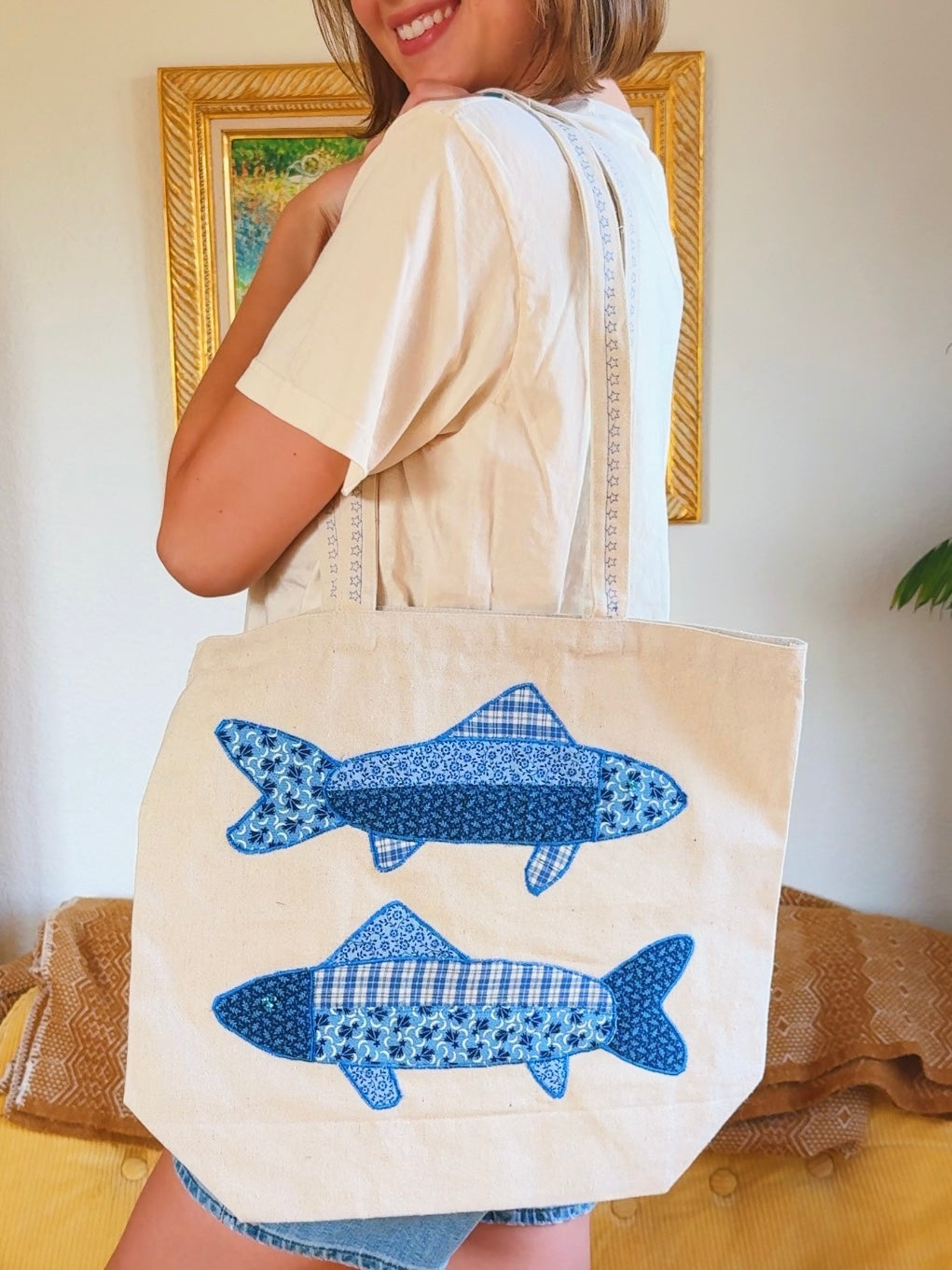 Blue Fish Tote