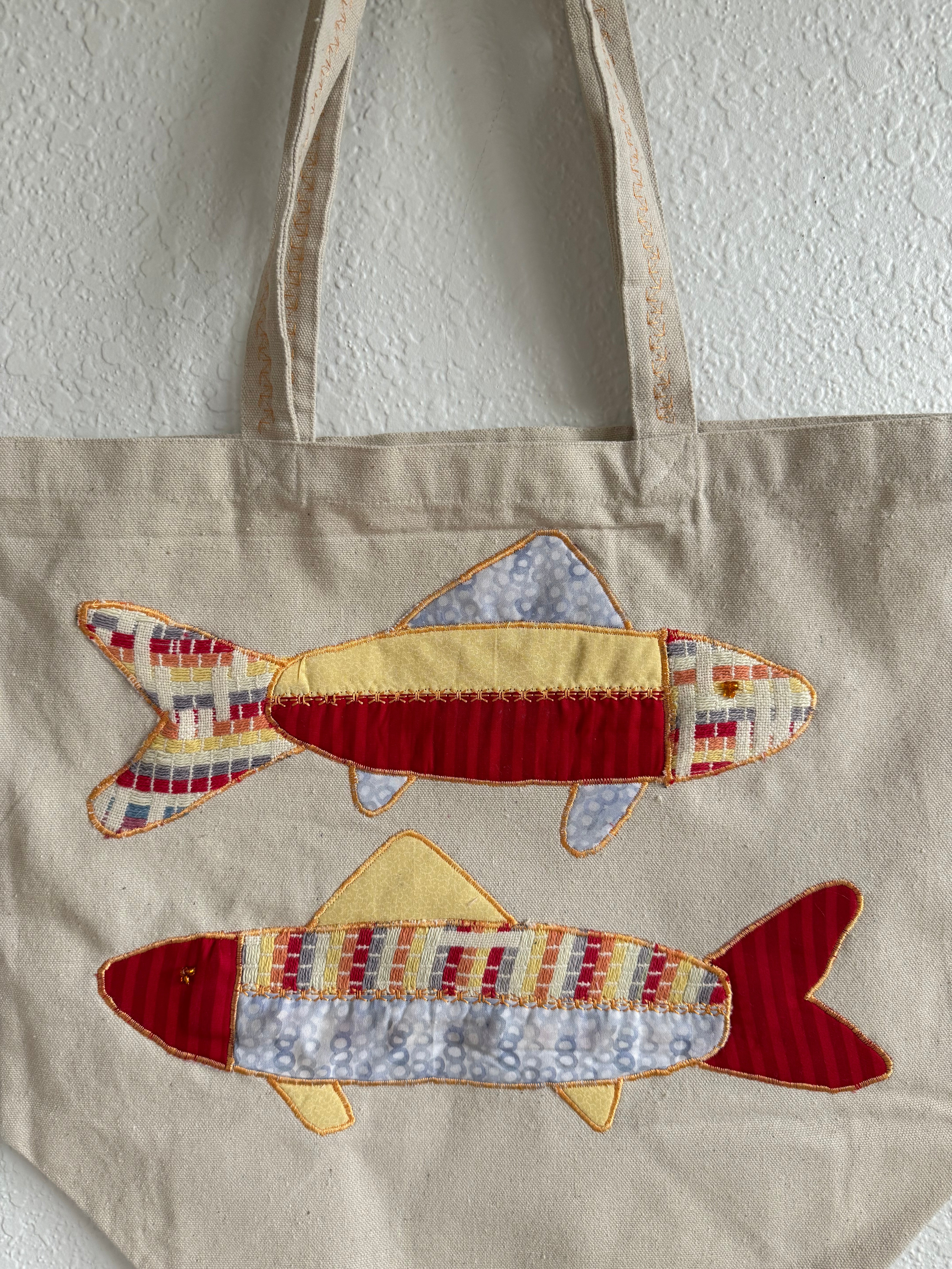 Red & Yellow Fish Tote