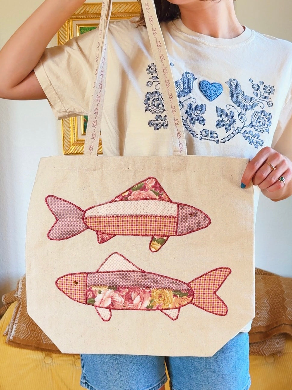 Pink Fish Tote