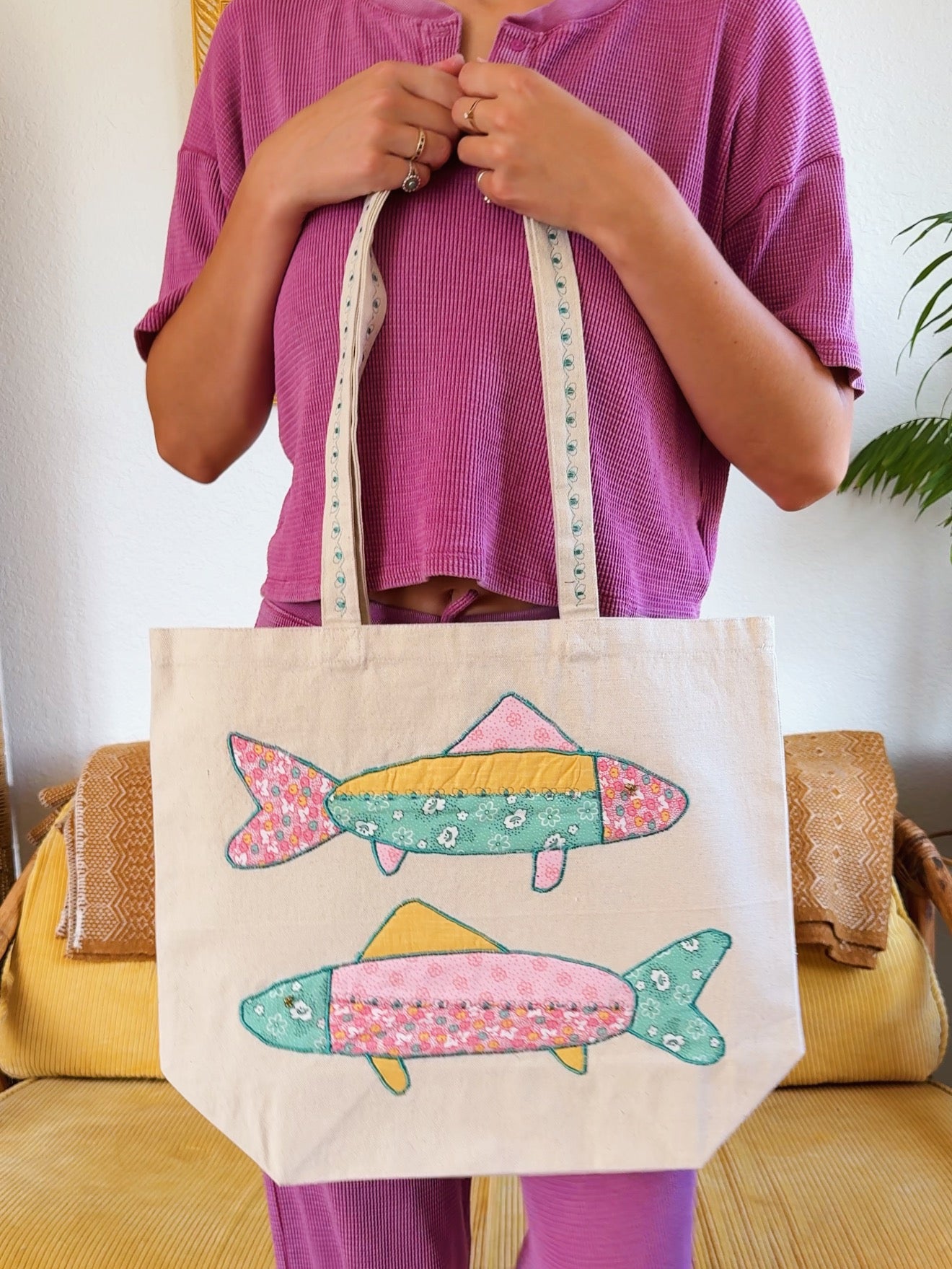 Peachy Fish Tote