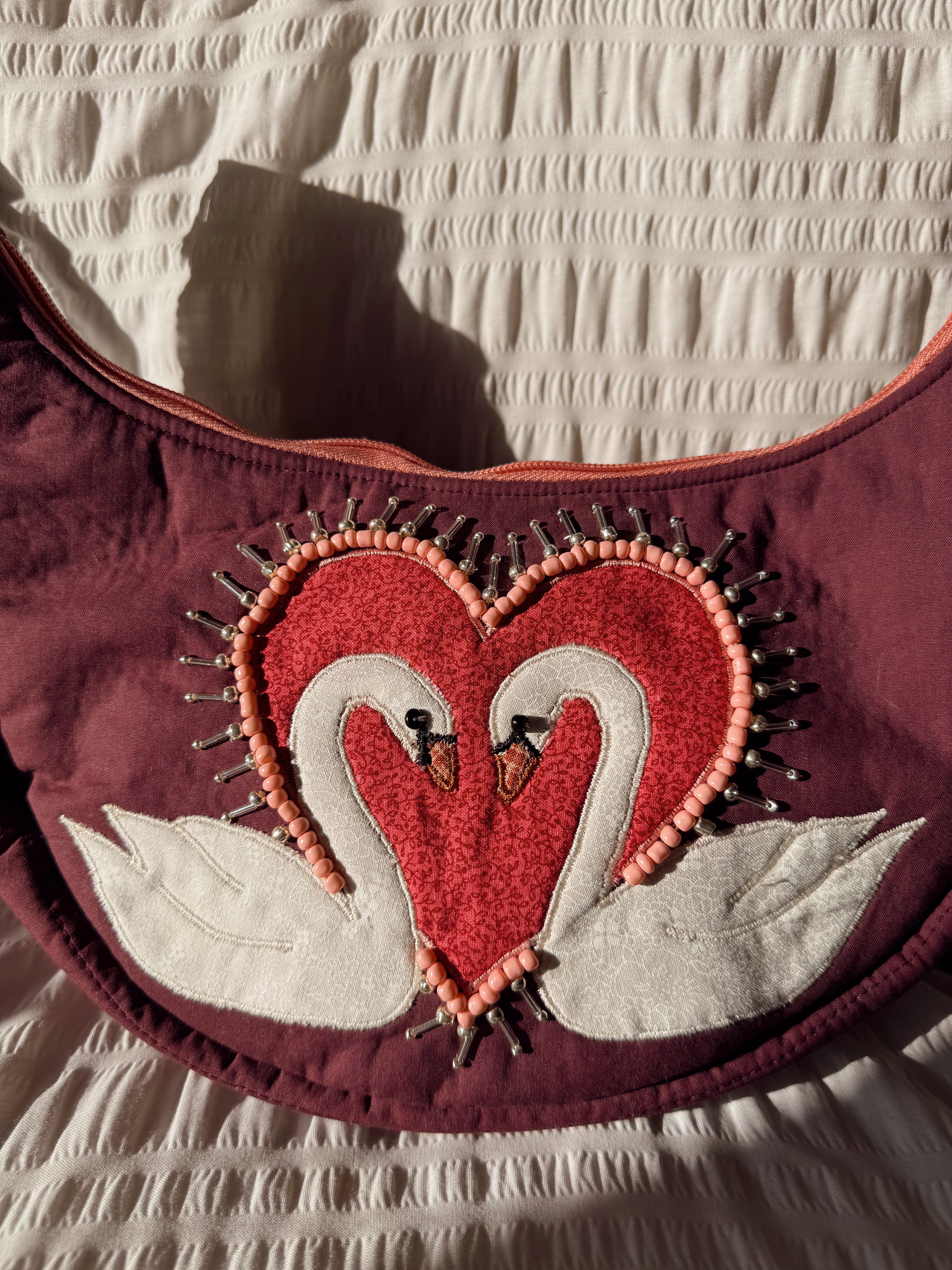 Plum Swan Purse