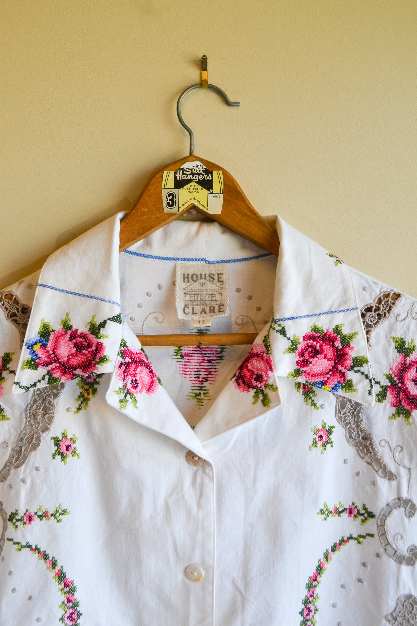Button Up Shirt | Roses | Large