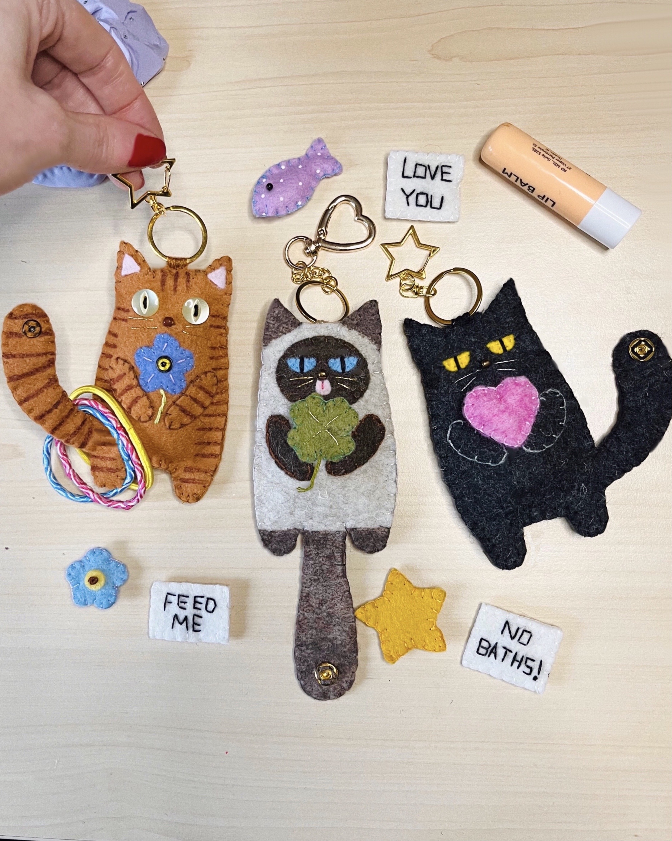 Charm Clingers Cat Pouch with 5 Charm Options The Wishing Shed