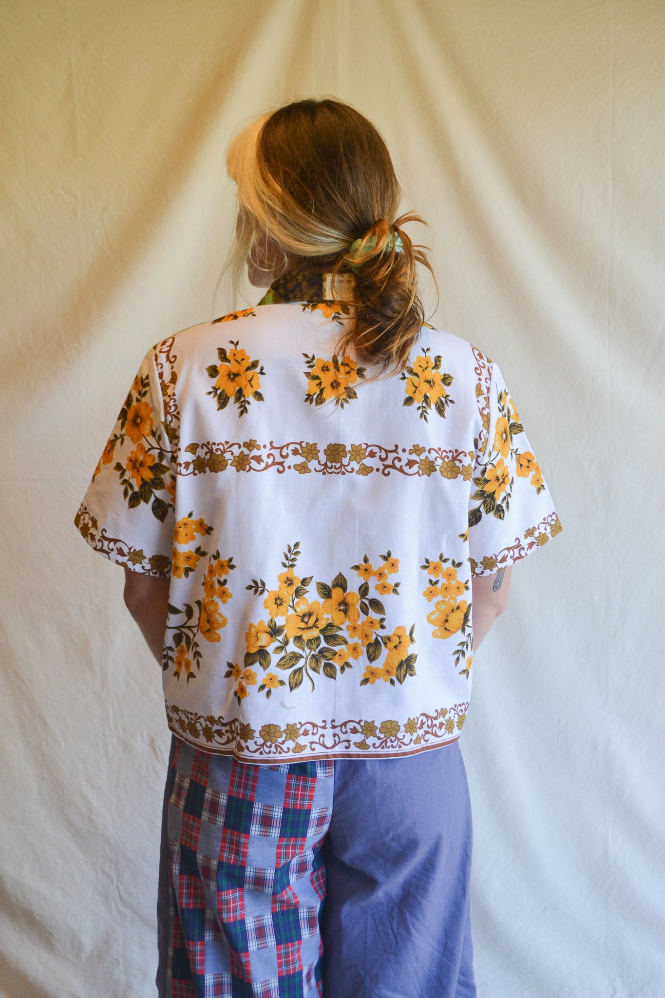 Button Up Shirt | Roses | Large