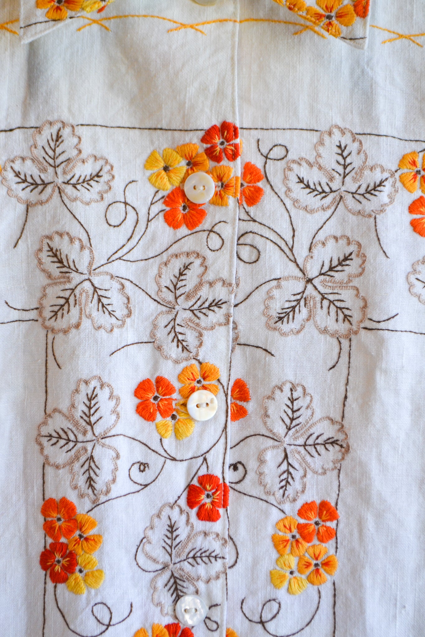 Button Up Shirt | Orange Blossom | Medium