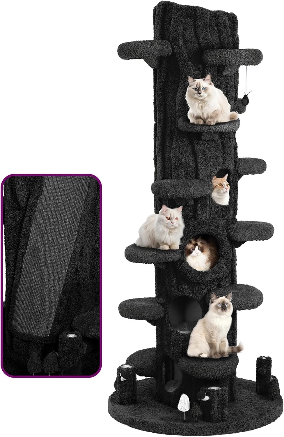 Magic Forest Cat Tree Tower, 90 Inches Tall