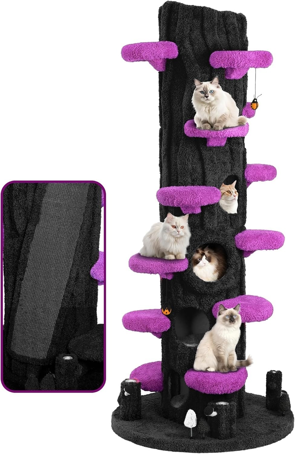 Magic Forest Cat Tree Tower, 90 Inches Tall