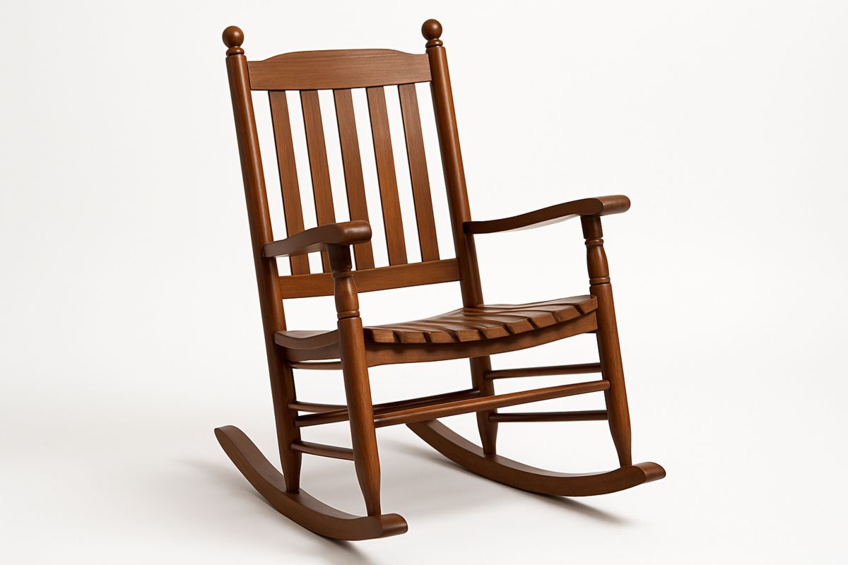 Hölzerner Schaukelstuhl Eichenholz Braun-Jardinaurorazen