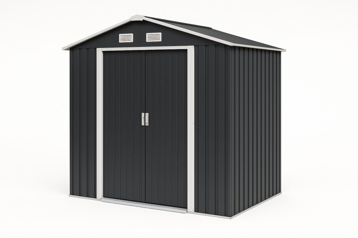 Metall Geräteschuppen 213x130x185 cm Anthrazit-Jardinaurorazen