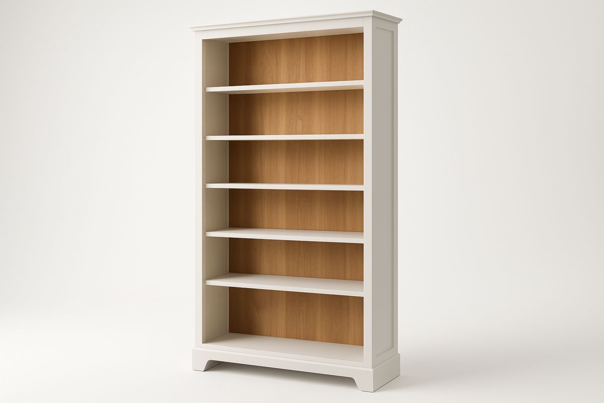 Weißes Holzregal mit 6 Ebenen 180cm-Jardinaurorazen