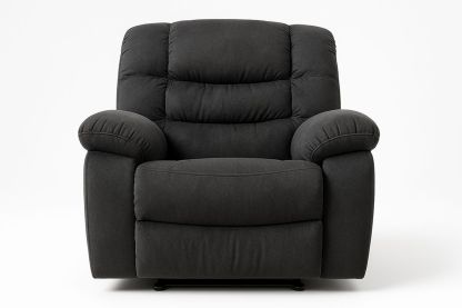 Schwarzer Polstersessel 105cm Breite 100cm Tiefe-Jardinaurorazen