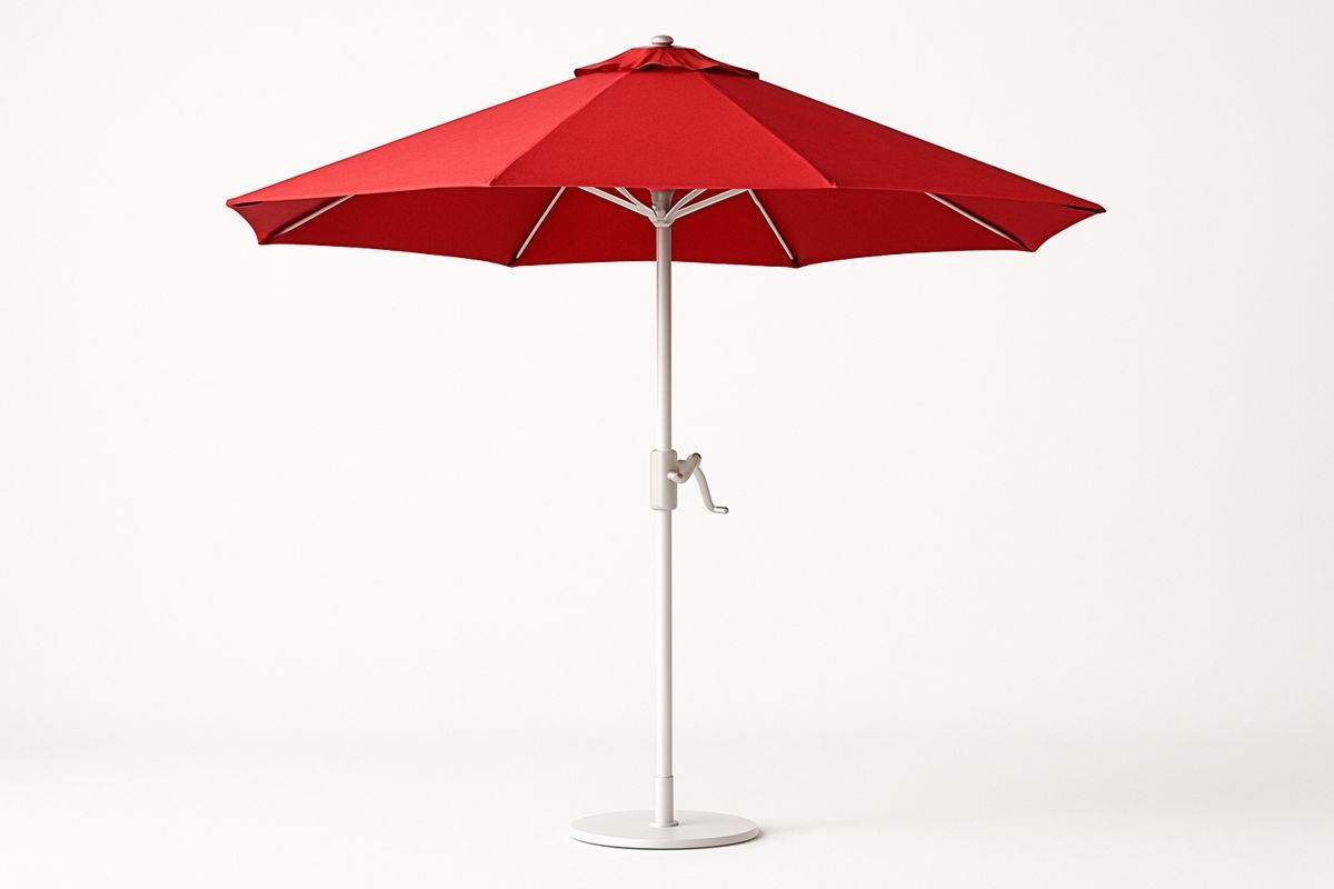 Roter Gartenschirm 300 cm Aluminium Polyesterbezug-Jardinaurorazen