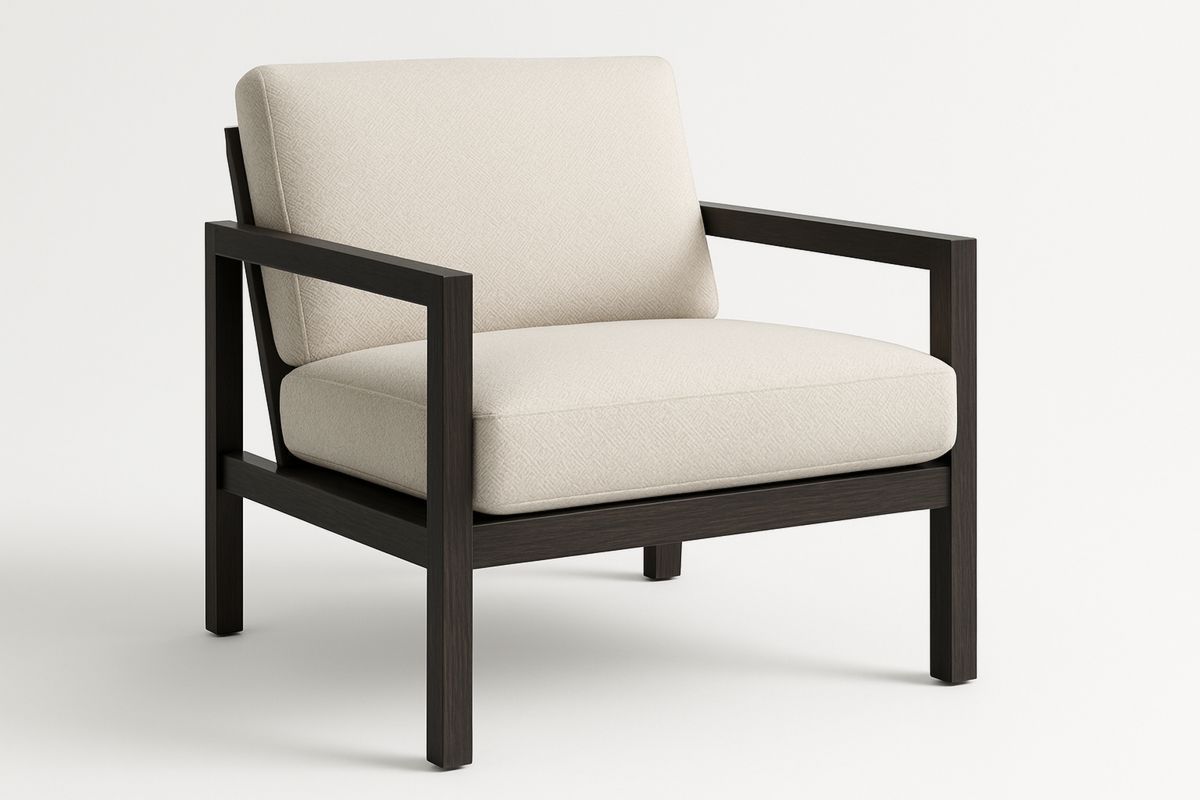 Sessel mit Armlehnen Esche Dunkelbraun Beige 80×75×80 cm-Jardinaurorazen