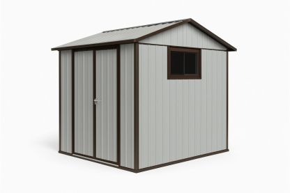 Metall Geräteschuppen aus verzinktem Stahl mit Fenster 213x127x185cm-Jardinaurorazen