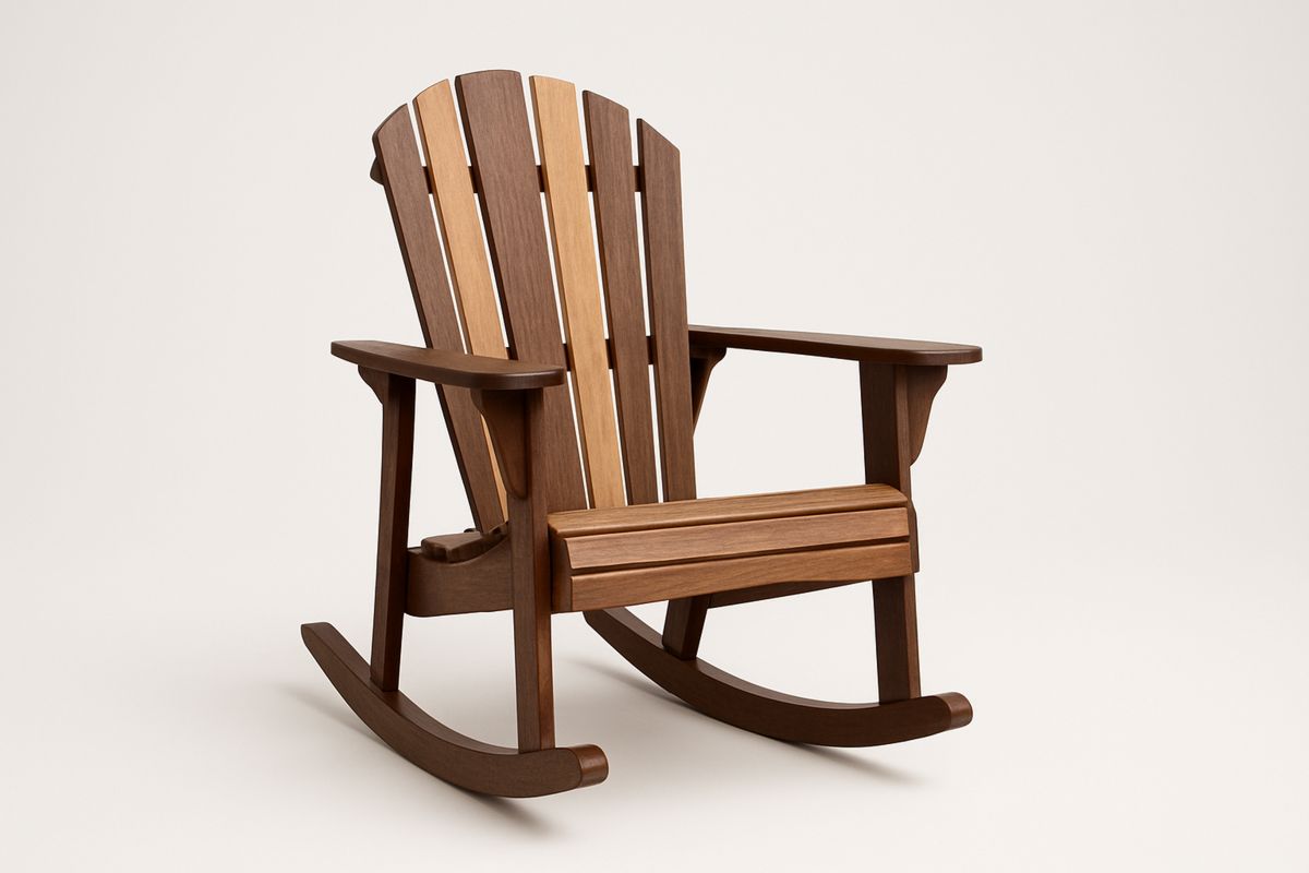 Holzschaukelstuhl im Adirondack-Stil-Jardinaurorazen