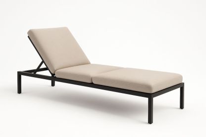 Aluminium Sonnenliege mit Polyesterbezug Beige-Jardinaurorazen