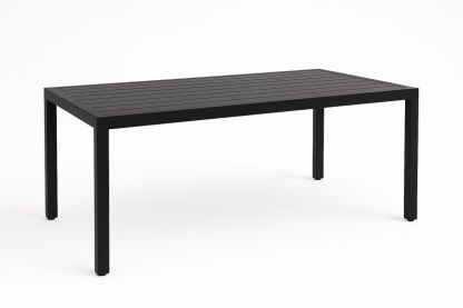 Gartentisch Aluminium rechteckig 200x100 cm Schwarz-Jardinaurorazen