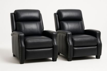 2er-Set Sessel PU-Leder Schwarz 105×85×95 cm – Verstellbare Rückenlehne-Jardinaurorazen