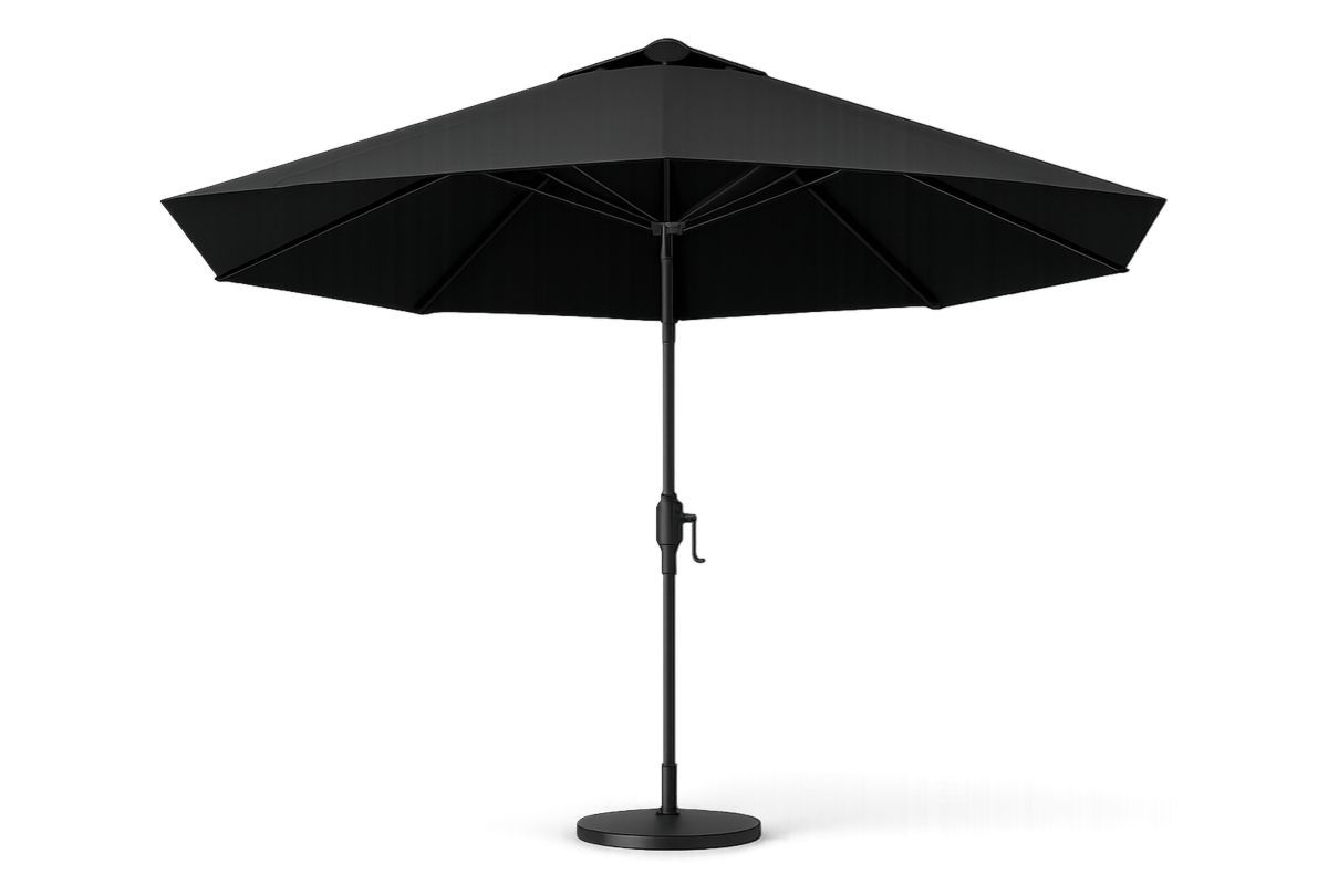 Gartenschirm Aluminium Polyester Schwarz 300cm-Jardinaurorazen