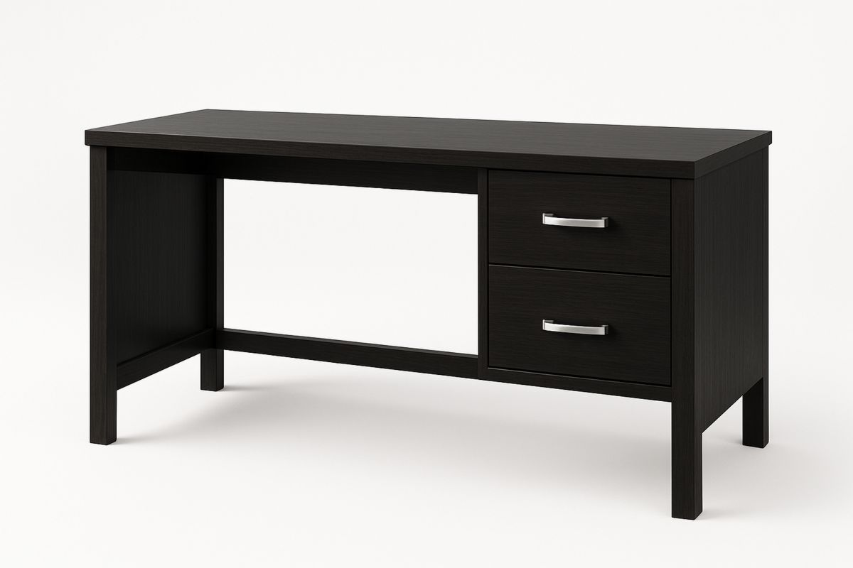 Schreibtisch mit 2 Schubladen Holzwerkstoff dunkelbraun-Jardinaurorazen