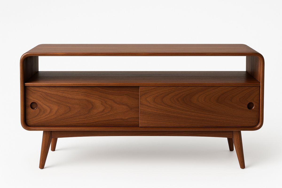 TV-Schrank aus Nussbaumholz 120x40x50 cm Braun-Jardinaurorazen