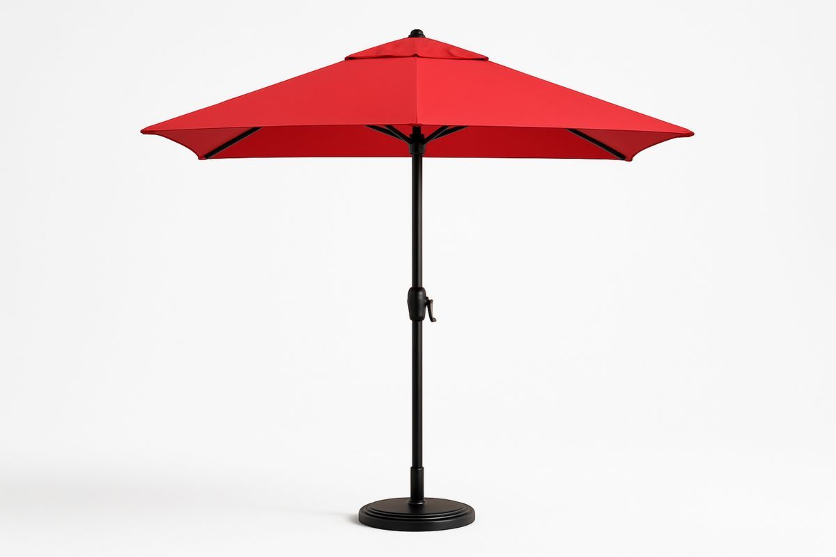 Gartenschirm Aluminium Polyester Rot-Jardinaurorazen