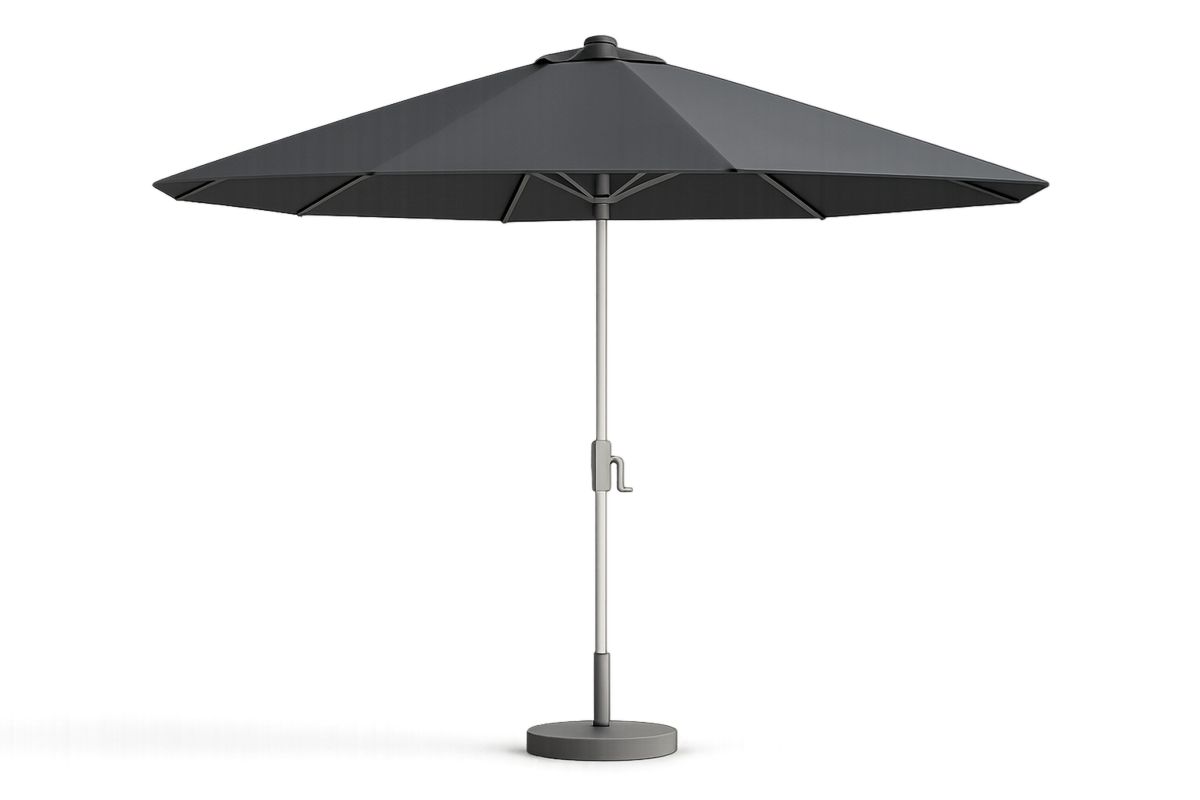 Gartenschirm Ø300 cm Aluminium Polyester Grau-Jardinaurorazen