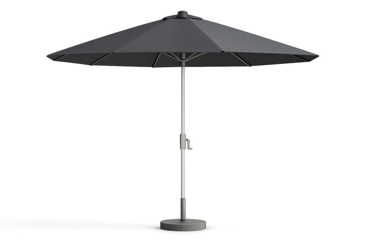 Gartenschirm Ø300 cm Aluminium Polyester Grau-Jardinaurorazen